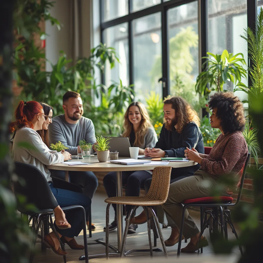L'équipe de TransformVie dans un environnement inspirant et collaboratif