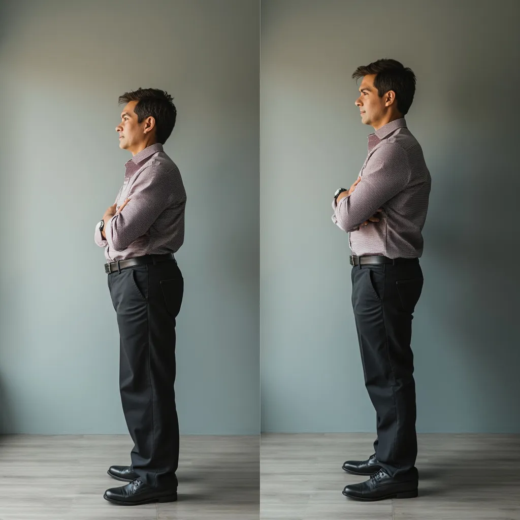 Photo avant-après d'une transformation professionnelle